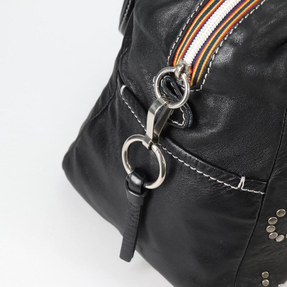 Chloe Hand Bag Leather Black Silver Auth SW1545V - Picture 10 of 16